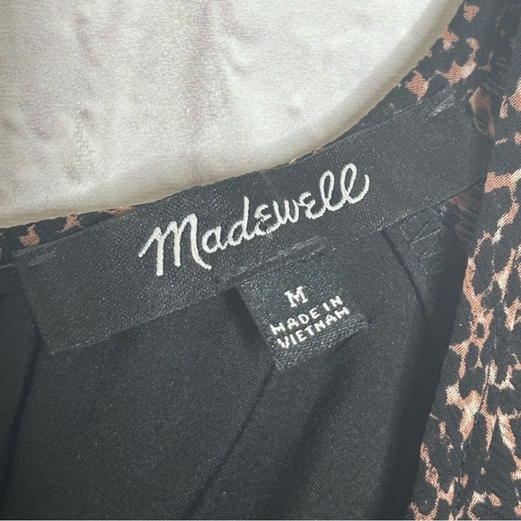 Madewell Crinkle Georgette V-Neck Babydoll Dress in Brushed Texture - Picture 13 of 16